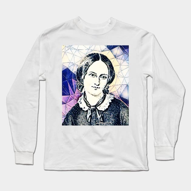 Emily Bronte Portrait | Emily Bronte Artwork 14 Long Sleeve T-Shirt by JustLit